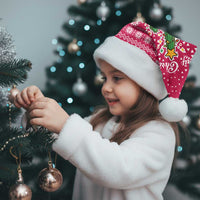Texas Christmas Santa Hat with Red and White Snowflake Pattern Longhorn Skull and Christmas Cactus Motif - Wonder Print Shop
