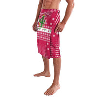 Texas Christmas Lavalava with Red and White Snowflake Pattern Longhorn Skull and Christmas Cactus Motif - Wonder Print Shop