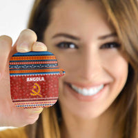 Angola Christmas AirPods Case with Red Snowflake Pattern Tribal Santa Claus Motif - Wonder Print Shop