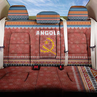Angola Christmas Back Car Seat Cover with Red Snowflake Pattern Tribal Santa Claus Motif - Wonder Print Shop