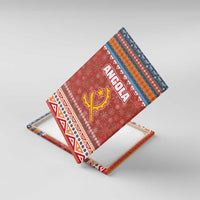 Angola Christmas Canvas Wall Art with Red Snowflake Pattern Tribal Santa Claus Motif - Wonder Print Shop