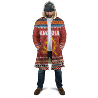 Angola Christmas Cloak with Red Snowflake Pattern Tribal Santa Claus Motif - Wonder Print Shop