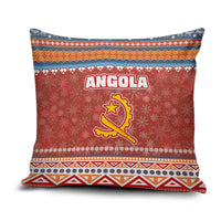 Angola Christmas Pillow Cover with Red Snowflake Pattern Tribal Santa Claus Motif - Wonder Print Shop