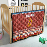 Angola Christmas Quilt with Red Snowflake Pattern Tribal Santa Claus Motif - Wonder Print Shop