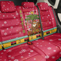 Angola Christmas Back Car Seat Cover with Santa, Gifts, and National Flag Map Motif - Wonder Print Shop
