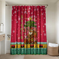 Angola Christmas Bathroom Set with Santa, Gifts, and National Flag Map Motif - Wonder Print Shop