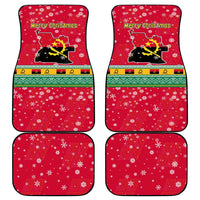Angola Christmas Car Mats with Santa, Gifts, and National Flag Map Motif - Wonder Print Shop
