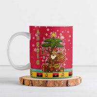 Angola Christmas Ceramic Mug with Santa, Gifts, and National Flag Map Motif - Wonder Print Shop