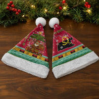 Angola Christmas Santa Hat with Santa, Gifts, and National Flag Map Motif - Wonder Print Shop