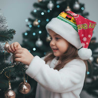 Angola Christmas Santa Hat with Santa, Gifts, and National Flag Map Motif - Wonder Print Shop