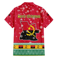 Angola Christmas Family Matching Long Sleeve Bodycon Dress and Hawaiian Shirt with Santa, Gifts, and National Flag Map Motif - Wonder Print Shop