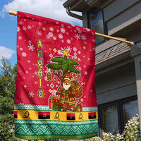 Angola Christmas Garden Flag with Santa, Gifts, and National Flag Map Motif - Wonder Print Shop