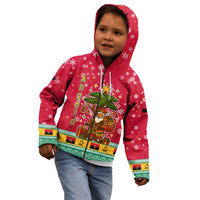 Angola Christmas Kid Hoodie with Santa, Gifts, and National Flag Map Motif - Wonder Print Shop
