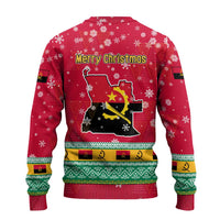 Angola Christmas Ugly Christmas Sweater with Santa, Gifts, and National Flag Map Motif - Wonder Print Shop