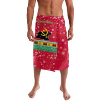 Angola Christmas Lavalava with Santa, Gifts, and National Flag Map Motif - Wonder Print Shop