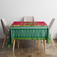 Angola Christmas Tablecloth with Santa, Gifts, and National Flag Map Motif - Wonder Print Shop