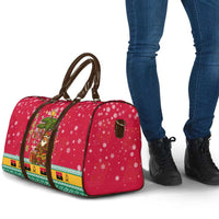 Angola Christmas Travel Bag with Santa, Gifts, and National Flag Map Motif - Wonder Print Shop