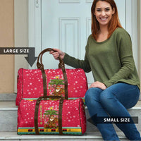 Angola Christmas Travel Bag with Santa, Gifts, and National Flag Map Motif - Wonder Print Shop