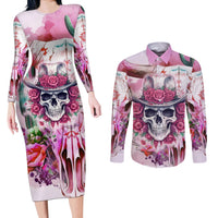 I May Not Be Perfect But At Least I Am Not Fake Skull Couples Matching Long Sleeve Bodycon Dress and Long Sleeve Button Shirts - Wonder Print Shop