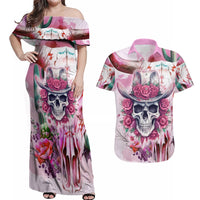 I May Not Be Perfect But At Least I Am Not Fake Skull Couples Matching Off Shoulder Maxi Dress and Hawaiian Shirt - Wonder Print Shop