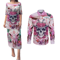 I May Not Be Perfect But At Least I Am Not Fake Skull Couples Matching Puletasi Dress and Long Sleeve Button Shirts - Wonder Print Shop