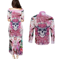 I May Not Be Perfect But At Least I Am Not Fake Skull Couples Matching Puletasi Dress and Long Sleeve Button Shirts - Wonder Print Shop