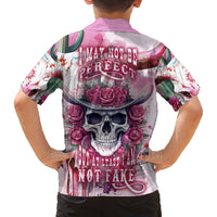 I May Not Be Perfect But At Least I Am Not Fake Skull Family Matching Puletasi Dress and Hawaiian Shirt - Wonder Print Shop
