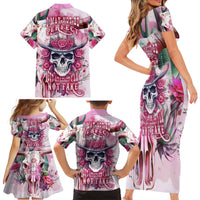I May Not Be Perfect But At Least I Am Not Fake Skull Family Matching Short Sleeve Bodycon Dress and Hawaiian Shirt - Wonder Print Shop