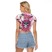 I May Not Be Perfect But At Least I Am Not Fake Skull Raglan Cropped T Shirt - Wonder Print Shop