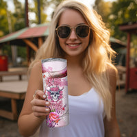 I May Not Be Perfect But At Least I Am Not Fake Skull Skinny Tumbler - Wonder Print Shop