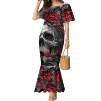 I'm Blunt Because God Rolled Me That Way Skull Family Matching Mermaid Dress and Hawaiian Shirt - Wonder Print Shop