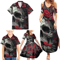 I'm Blunt Because God Rolled Me That Way Skull Family Matching Summer Maxi Dress and Hawaiian Shirt - Wonder Print Shop