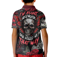 I'm Blunt Because God Rolled Me That Way Skull Kid Polo Shirt - Wonder Print Shop