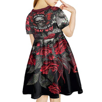 I'm Blunt Because God Rolled Me That Way Skull Kid Short Sleeve Dress - Wonder Print Shop