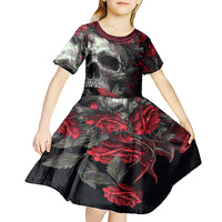 I'm Blunt Because God Rolled Me That Way Skull Kid Short Sleeve Dress - Wonder Print Shop