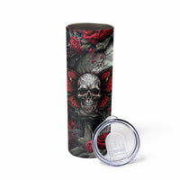 I'm Blunt Because God Rolled Me That Way Skull Skinny Tumbler - Wonder Print Shop