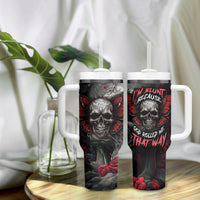I'm Blunt Because God Rolled Me That Way Skull Tumbler With Handle - Wonder Print Shop