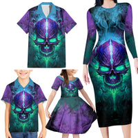 You My Friend Should Have Been Swallowed Skull Family Matching Long Sleeve Bodycon Dress and Hawaiian Shirt - Wonder Print Shop