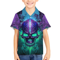 You My Friend Should Have Been Swallowed Skull Family Matching Off Shoulder Maxi Dress and Hawaiian Shirt - Wonder Print Shop