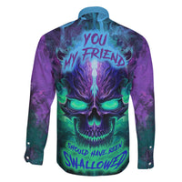 You My Friend Should Have Been Swallowed Skull Family Matching Puletasi Dress and Hawaiian Shirt - Wonder Print Shop