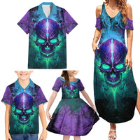 You My Friend Should Have Been Swallowed Skull Family Matching Summer Maxi Dress and Hawaiian Shirt - Wonder Print Shop