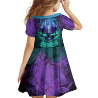 You My Friend Should Have Been Swallowed Skull Kid Short Sleeve Dress - Wonder Print Shop