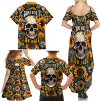 Shine Like A Sunflower Skull Family Matching Summer Maxi Dress and Hawaiian Shirt - Wonder Print Shop