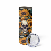 Shine Like A Sunflower Skull Skinny Tumbler - Wonder Print Shop