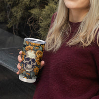 Shine Like A Sunflower Skull Tumbler Cup - Wonder Print Shop
