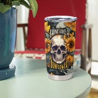Shine Like A Sunflower Skull Tumbler Cup - Wonder Print Shop