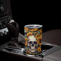 Shine Like A Sunflower Skull Tumbler Cup - Wonder Print Shop