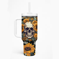 Shine Like A Sunflower Skull Tumbler With Handle - Wonder Print Shop