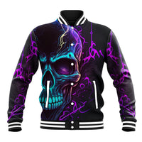 Music Is My Only Friend Skull Baseball Jacket - Wonder Print Shop