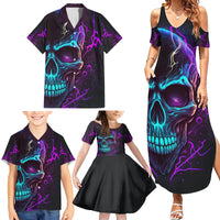 Music Is My Only Friend Skull Family Matching Summer Maxi Dress and Hawaiian Shirt - Wonder Print Shop